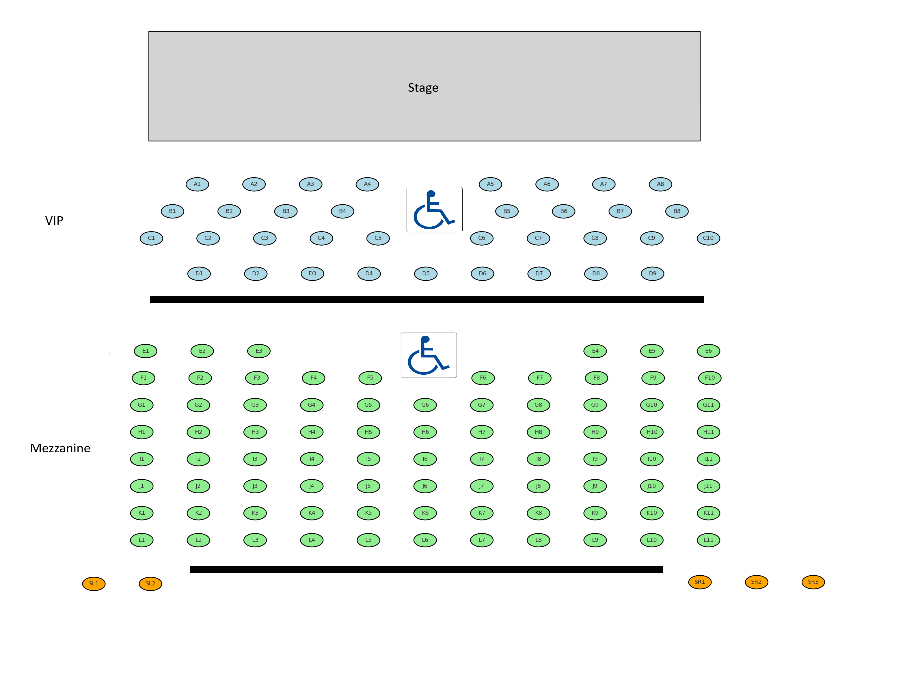 Colfax Theatre Seating Chart